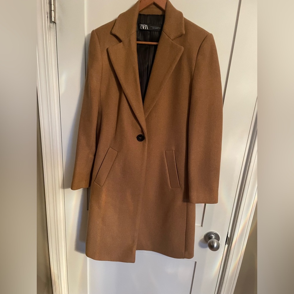 Zara Tan Wool Coat